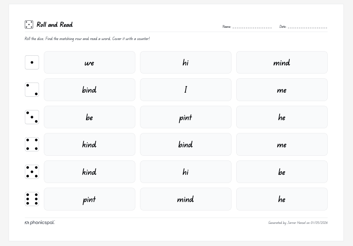 Worksheets